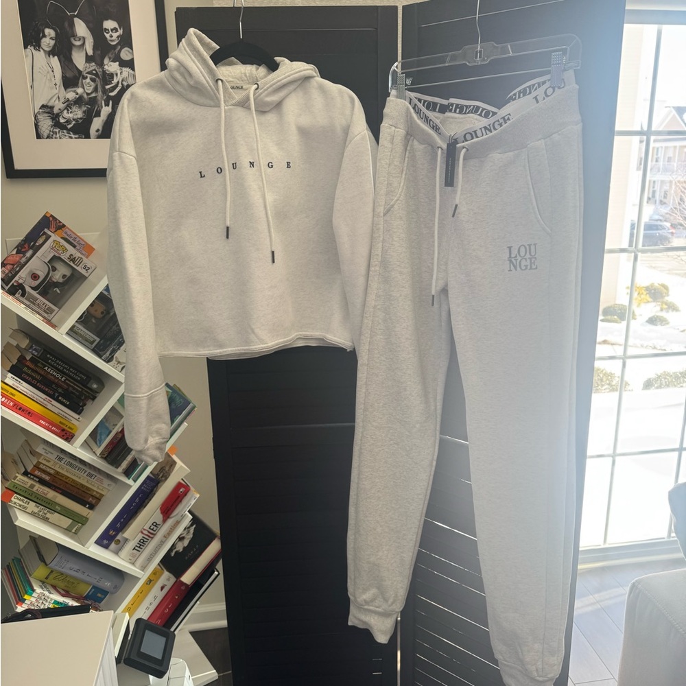 Lounge Women's Light Gray Hoodie & Sweatpants Set - Picture 5 of 7